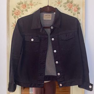 Helmet Lang. washed black denim jacket. Made in Italy. Size 42 (S/M) UNISEX